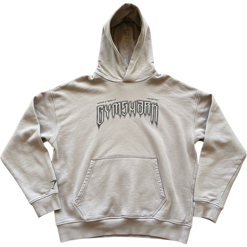 Gymshark Masters of Ourselves Graphic Hoodie Mens Medium Gray Oversized A5A4B
